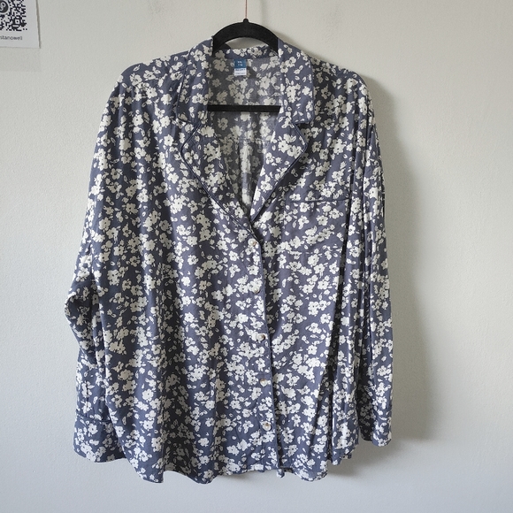 Old Navy Tops - NWT Old Navy Button Down Shirt Size XXL Lightweight Modal Blend Top PJ Style